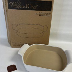 Contemporary Classics Large Baker White Stoneware